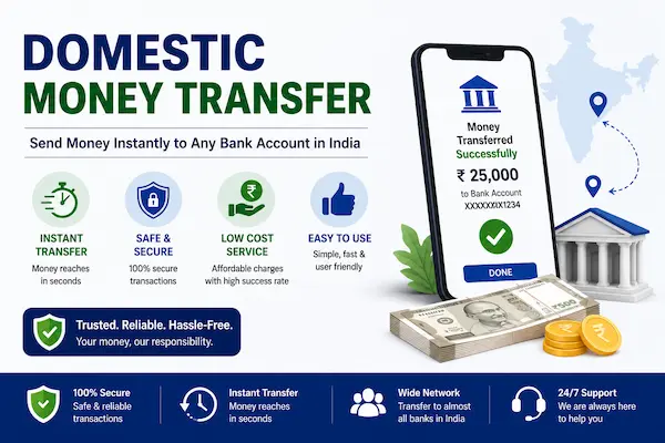 Domestic Money Transfer Service – Send Money Online Securely