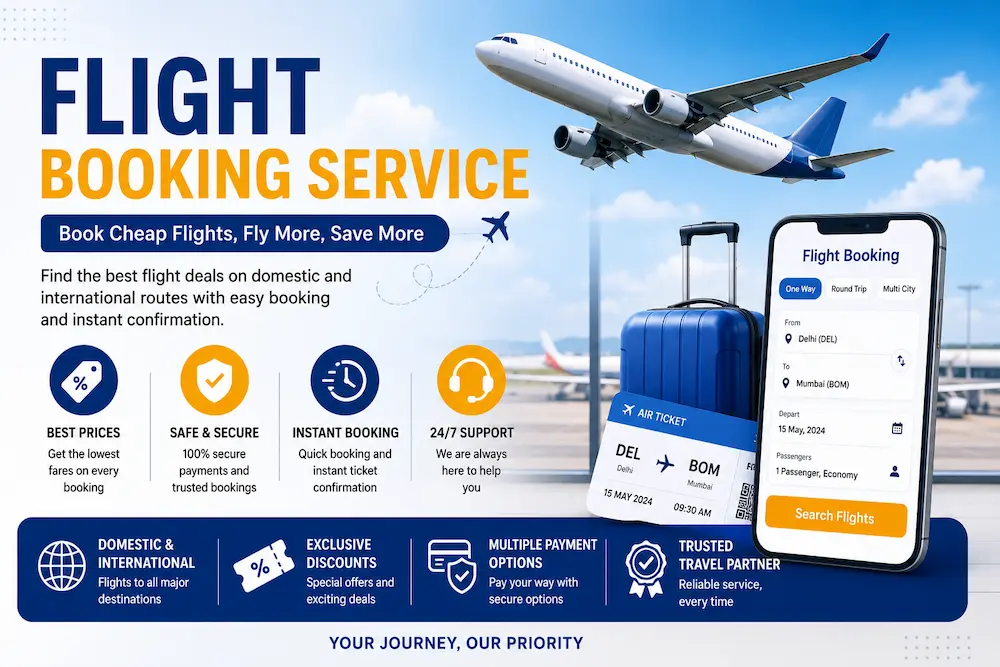 Flight Booking Service – Book Cheap Flight Tickets Online